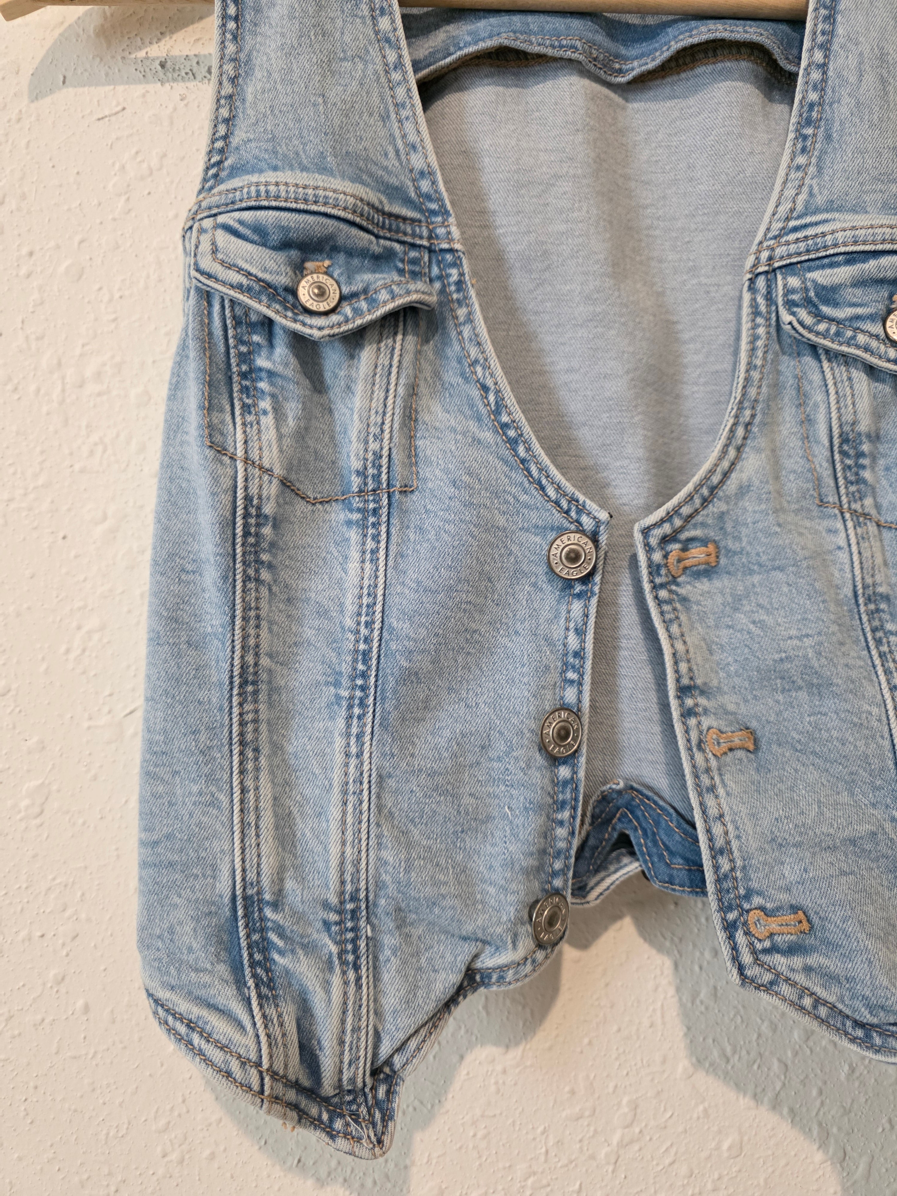 Cropped Denim Vest (XS)