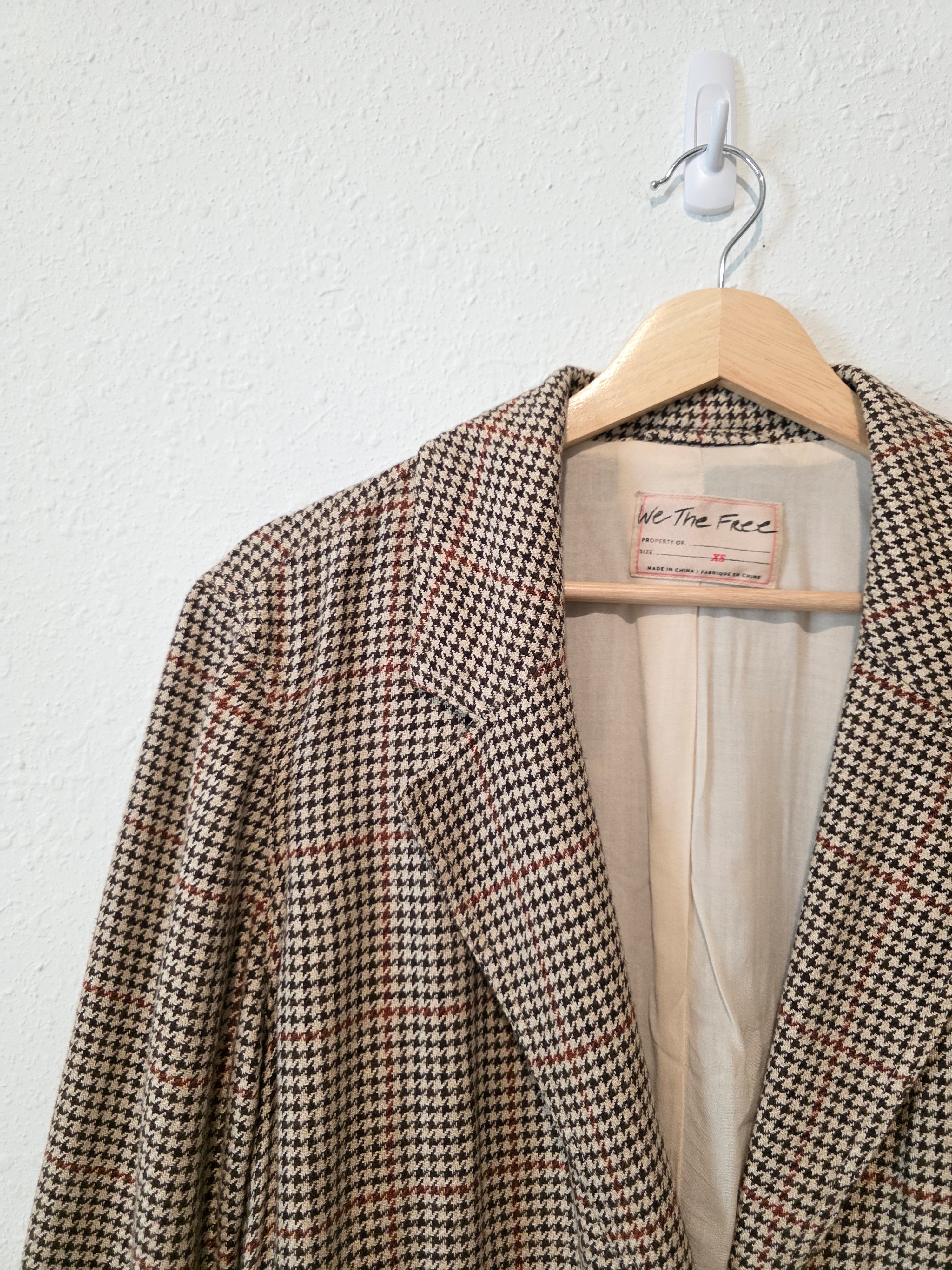 Free People Houndstooth Blazer (XS)