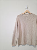 Oat Cotton Mockneck Sweater (M)