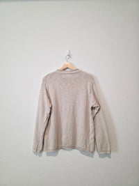 Oat Cotton Mockneck Sweater (M)