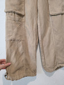 Wide Leg Linen Cargo Pants (S)