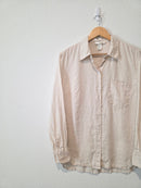 Oat Linen Button Up (L)