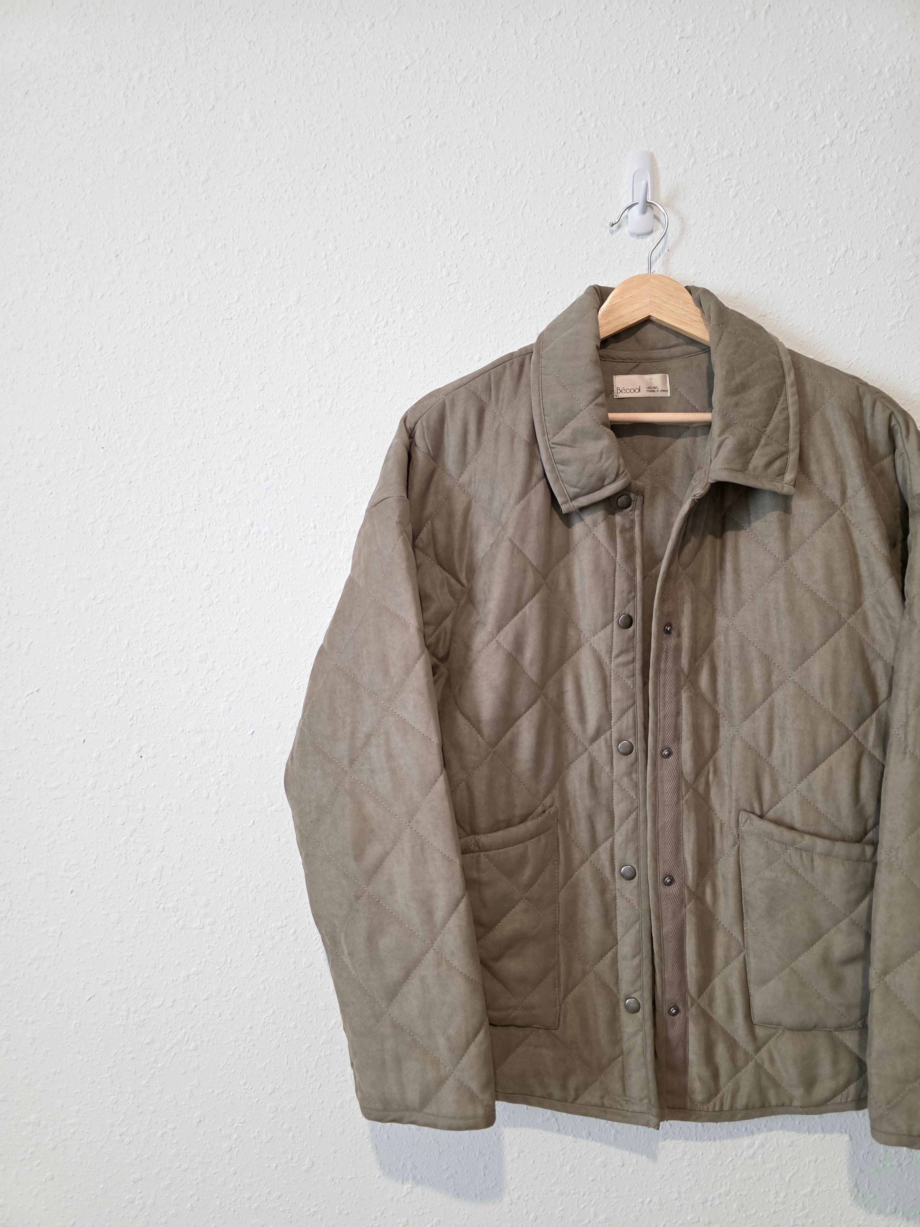 Quilted Button Up Jacket (M/L)