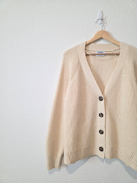 Cozy Ribbed Knit Cardigan (XL)