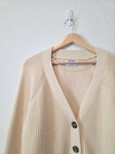 Cozy Ribbed Knit Cardigan (XL)