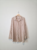 Oversized Striped Button Up (L)