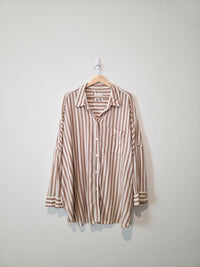 Oversized Striped Button Up (L)