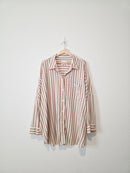 Oversized Striped Button Up (L)