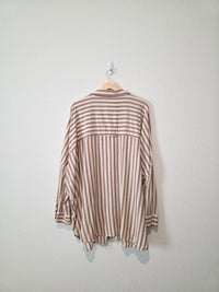 Oversized Striped Button Up (L)