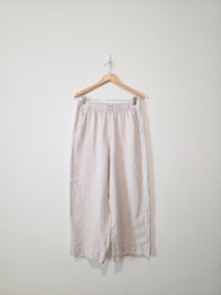 Linen Wide Leg Pants (L)