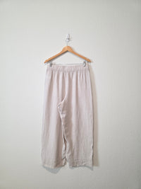 Linen Wide Leg Pants (L)