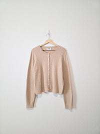 Cable Knit Button Up Cardigan (XL)