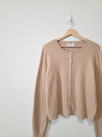 Cable Knit Button Up Cardigan (XL)