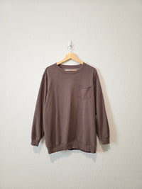 Aerie Brown Crew Sweatshirt (S)
