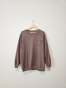 Aerie Brown Crew Sweatshirt (S)