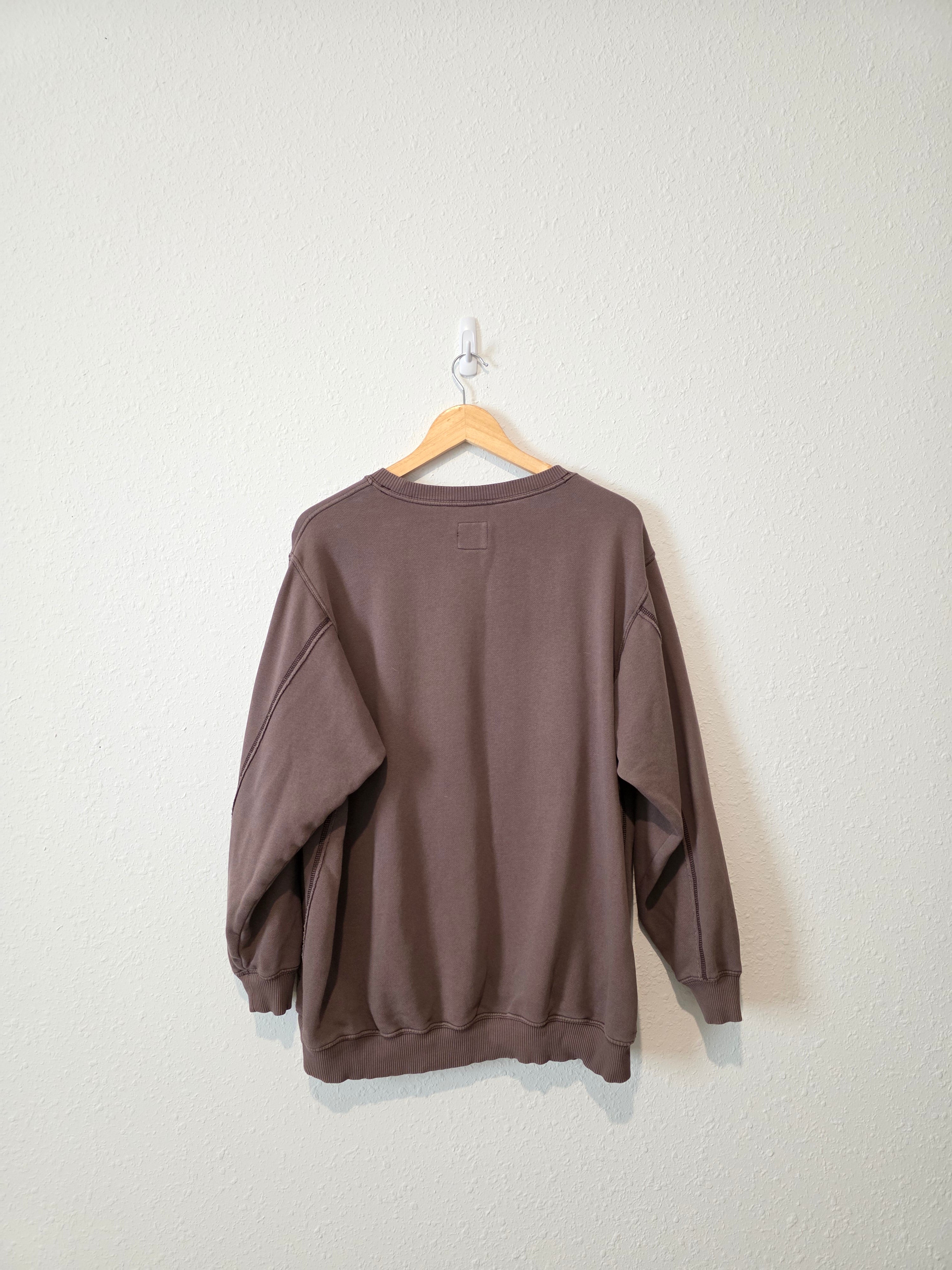 Aerie Brown Crew Sweatshirt (S)