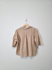 Zara Relaxed Linen Button Up (XS)