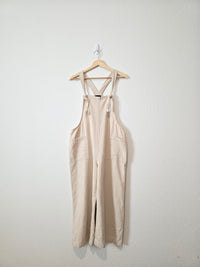 Miou Muse Linen Cotton Wide Leg Overalls (L)
