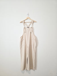 Miou Muse Linen Cotton Wide Leg Overalls (L)
