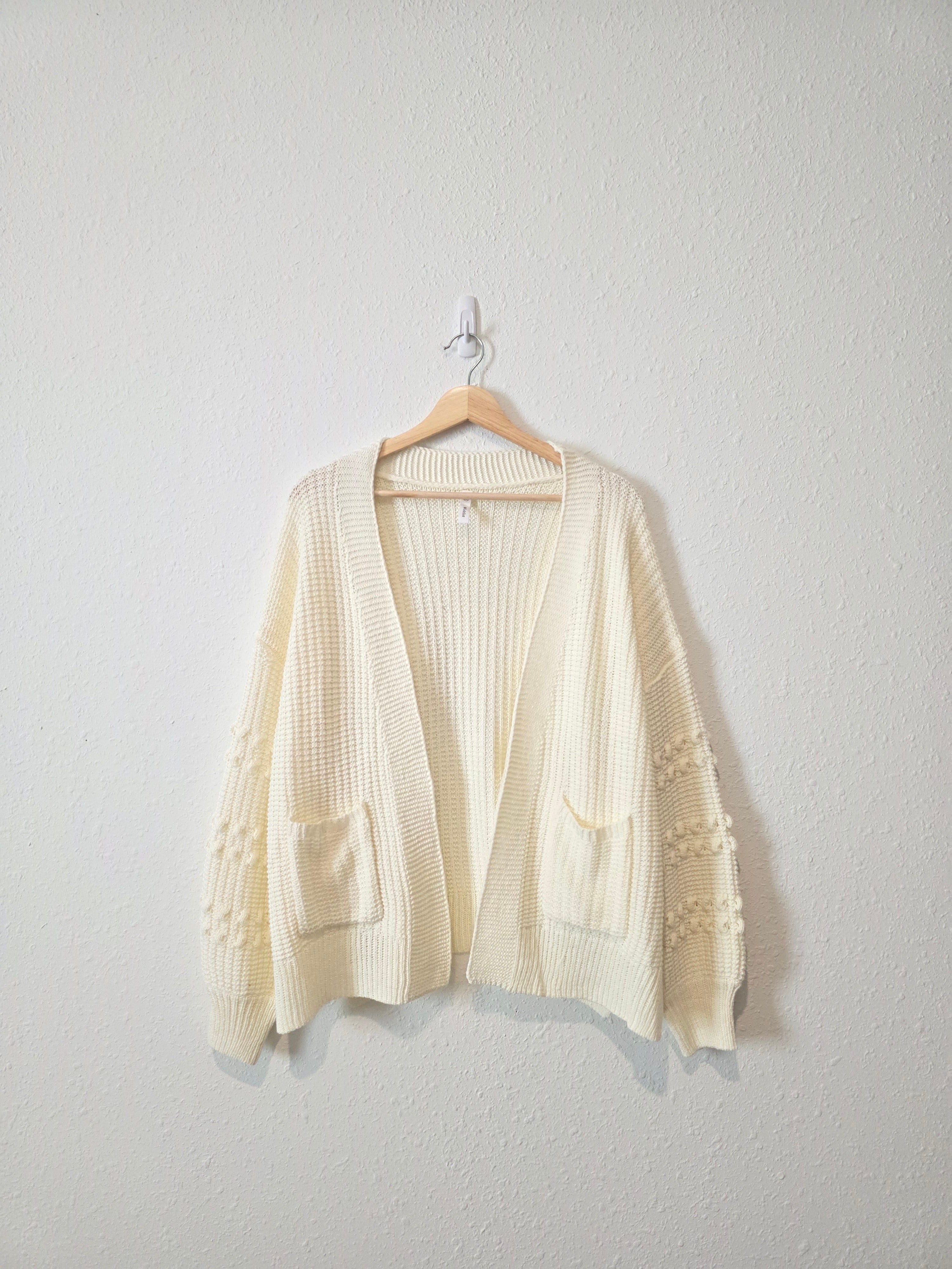 Wishlist Textured Puff Sleeve Cardigan (M/L)