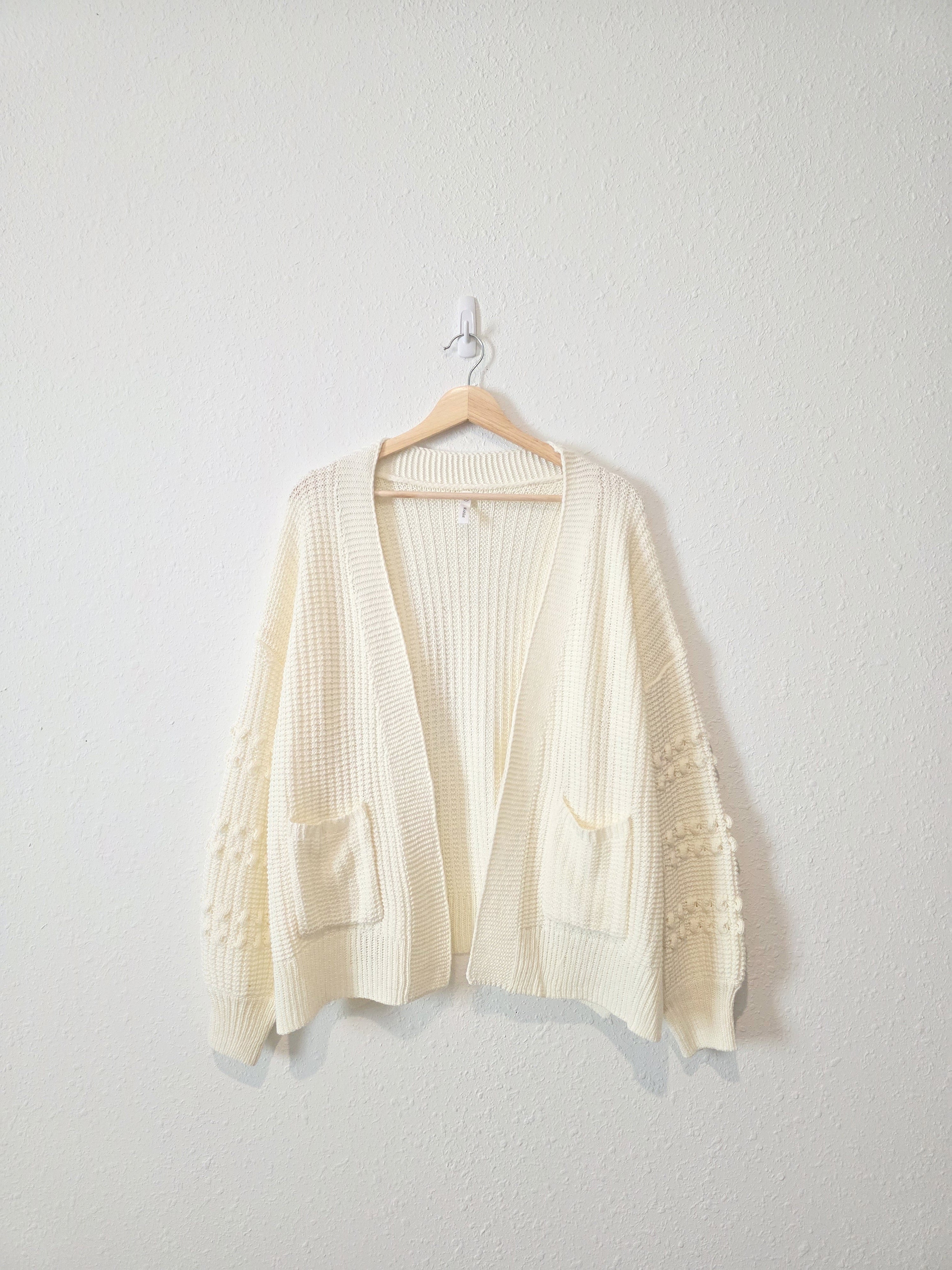 Wishlist Textured Puff Sleeve Cardigan (M/L)