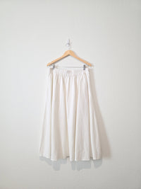 Linen Blend Midi Skirt (L)