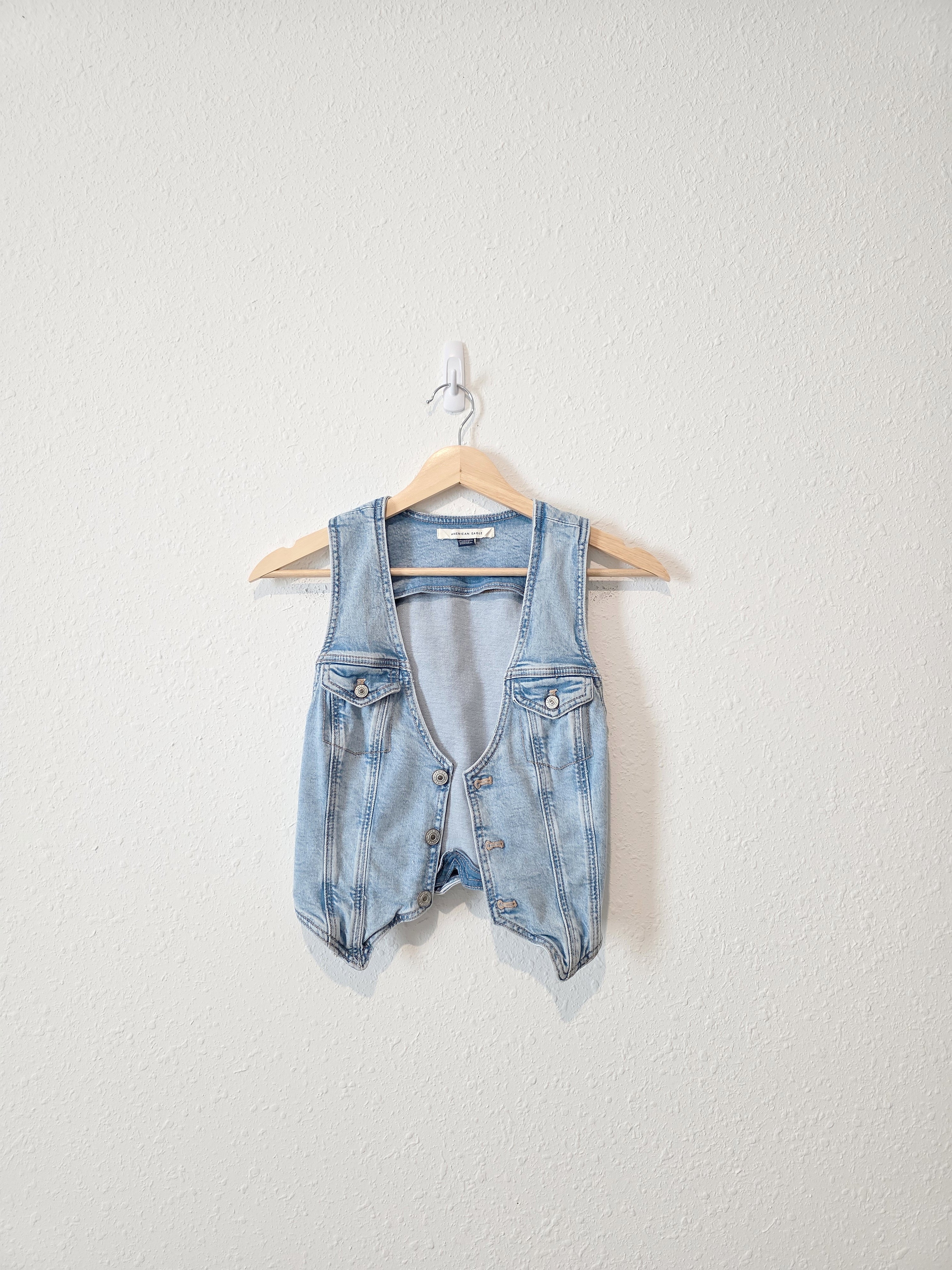 Cropped Denim Vest (XS)
