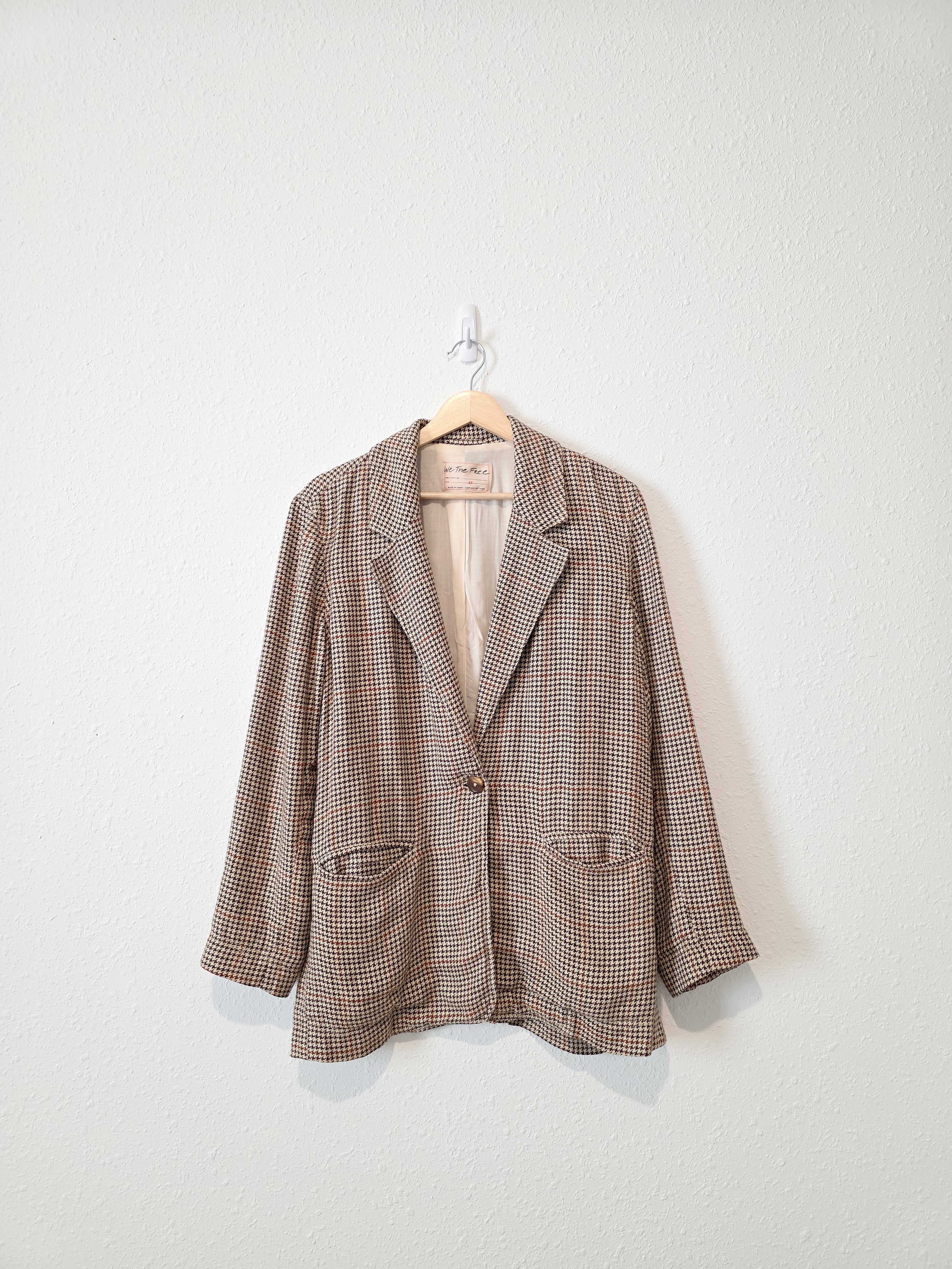 Free People Houndstooth Blazer (XS)