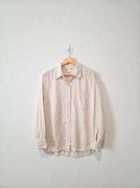 Oat Linen Button Up (L)