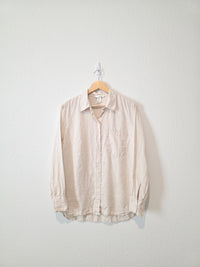 Oat Linen Button Up (L)