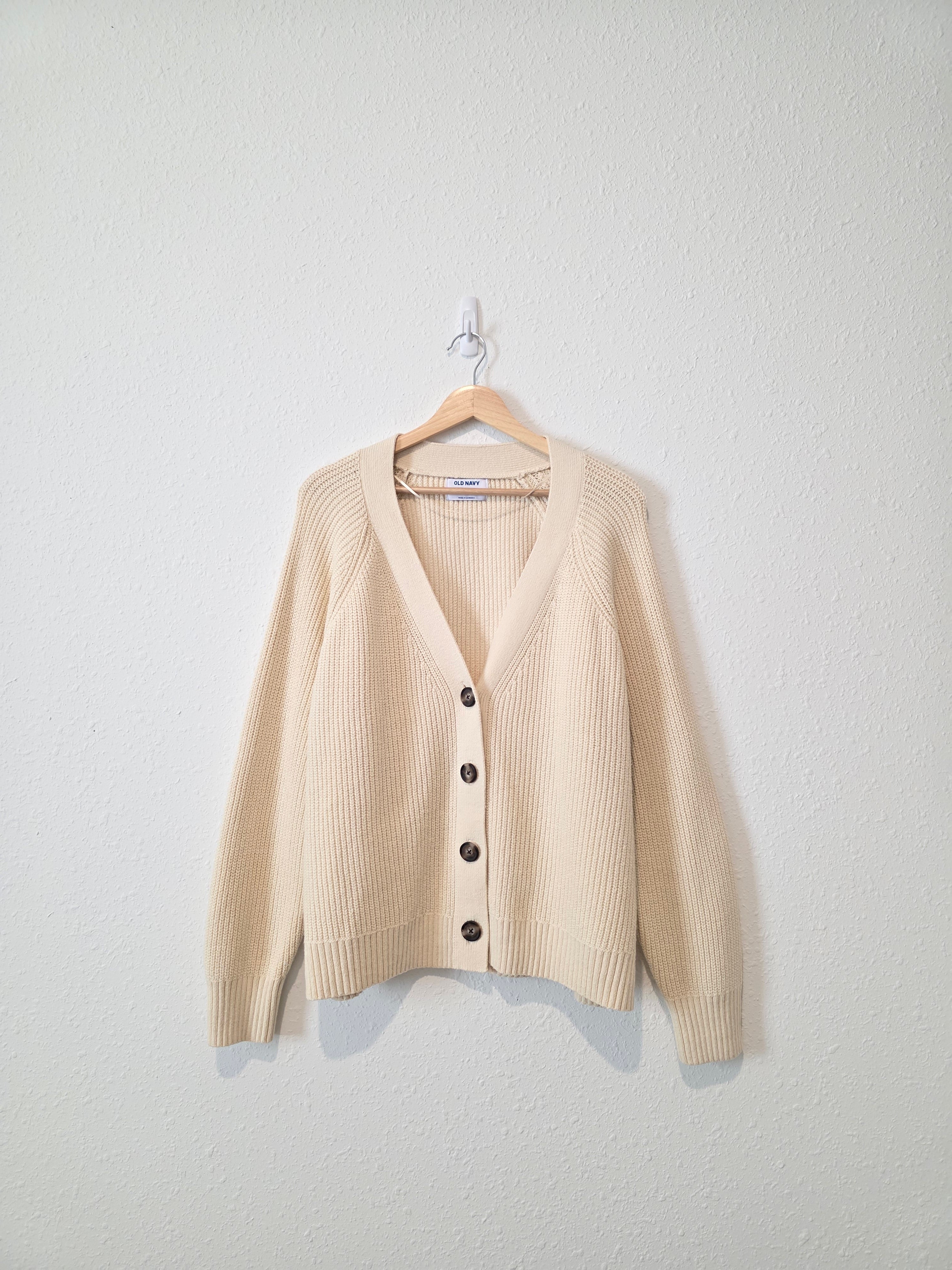 Cozy Ribbed Knit Cardigan (XL)