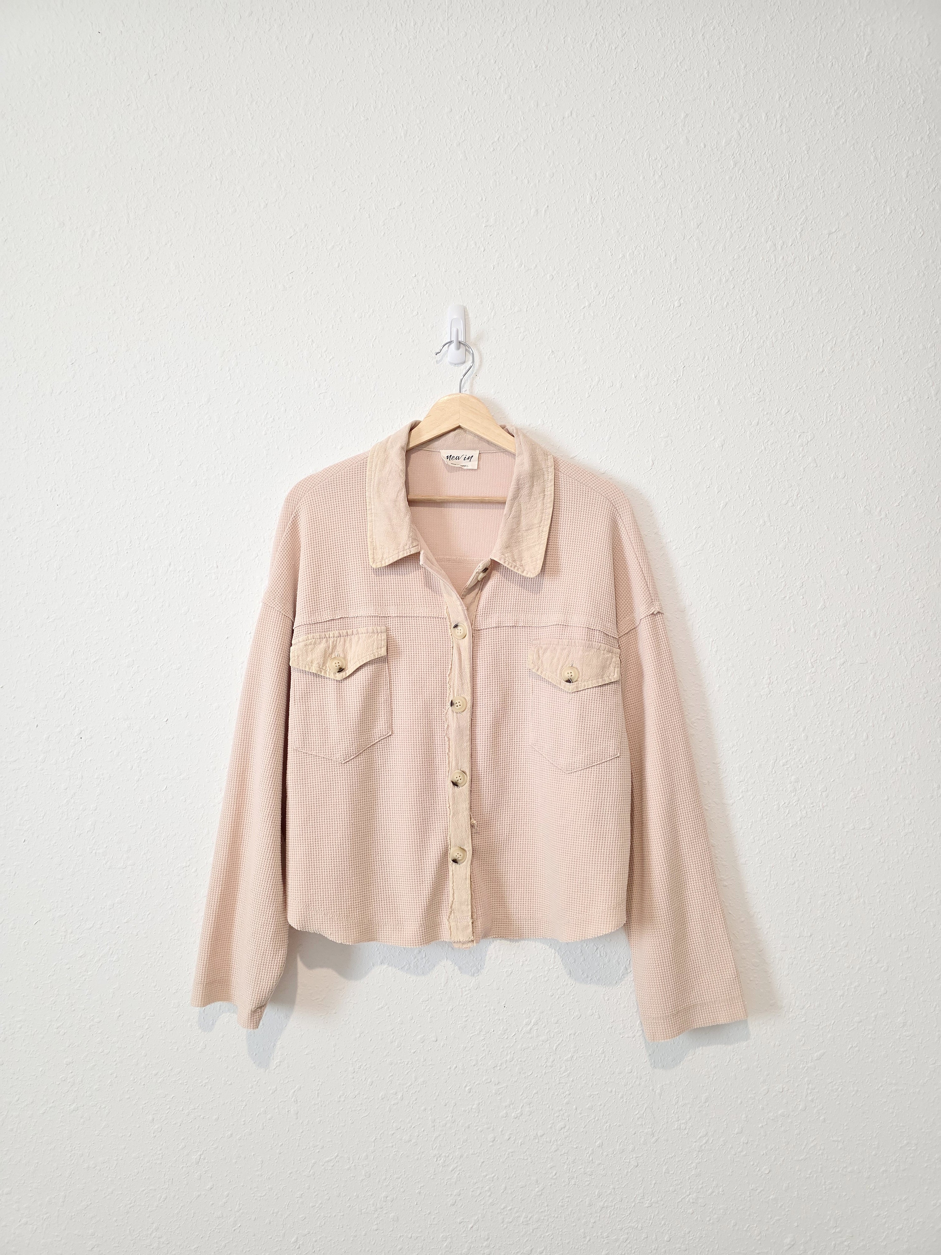 Waffle Button Up Shirt (L)