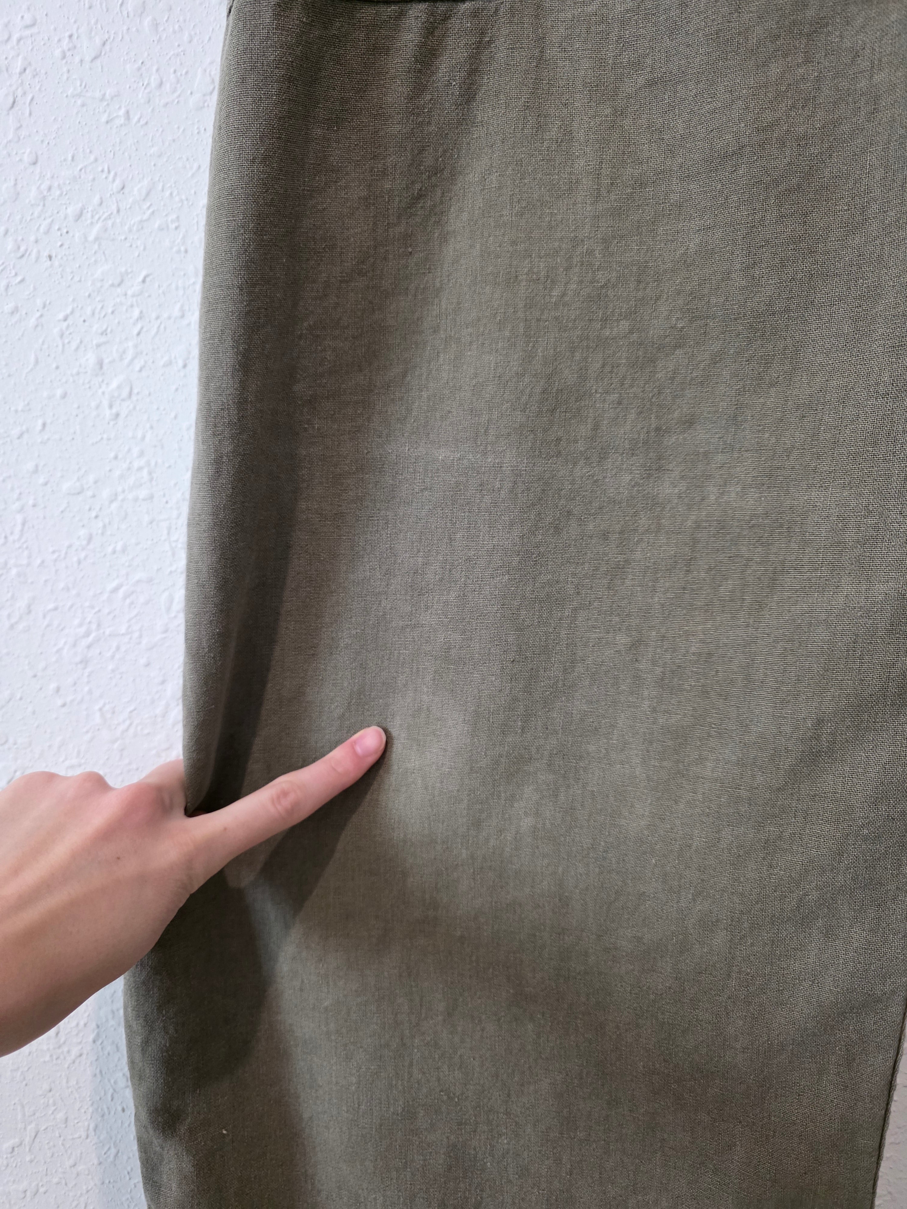 Linen Blend Wide Leg Overalls (L)