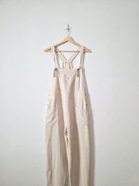 Linen Blend Relaxed Overalls (M)