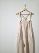 Linen Blend Relaxed Overalls (M)