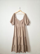 Arula Gingham Midi Dress (3X)