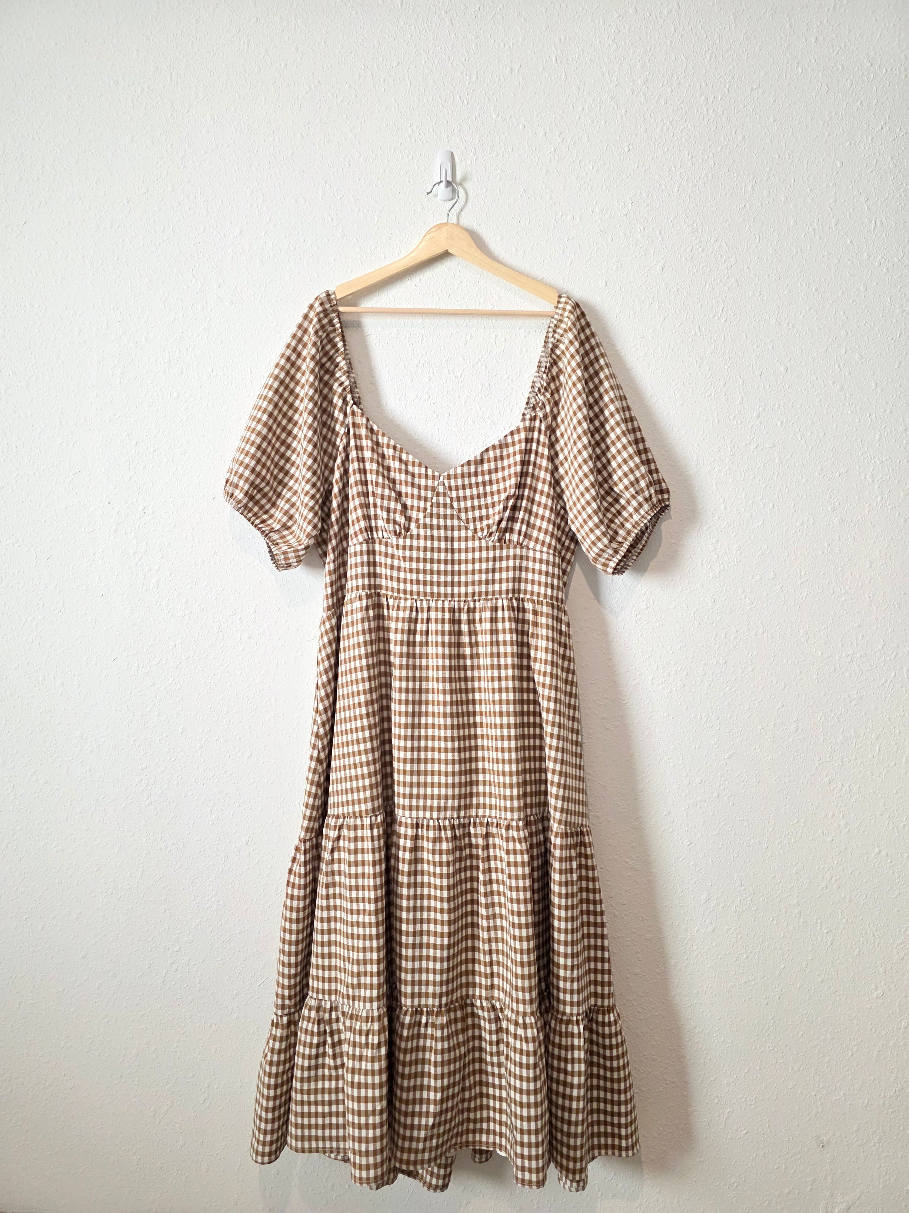 Arula Gingham Midi Dress (3X)