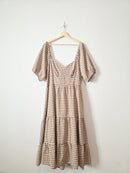 Arula Gingham Midi Dress (3X)