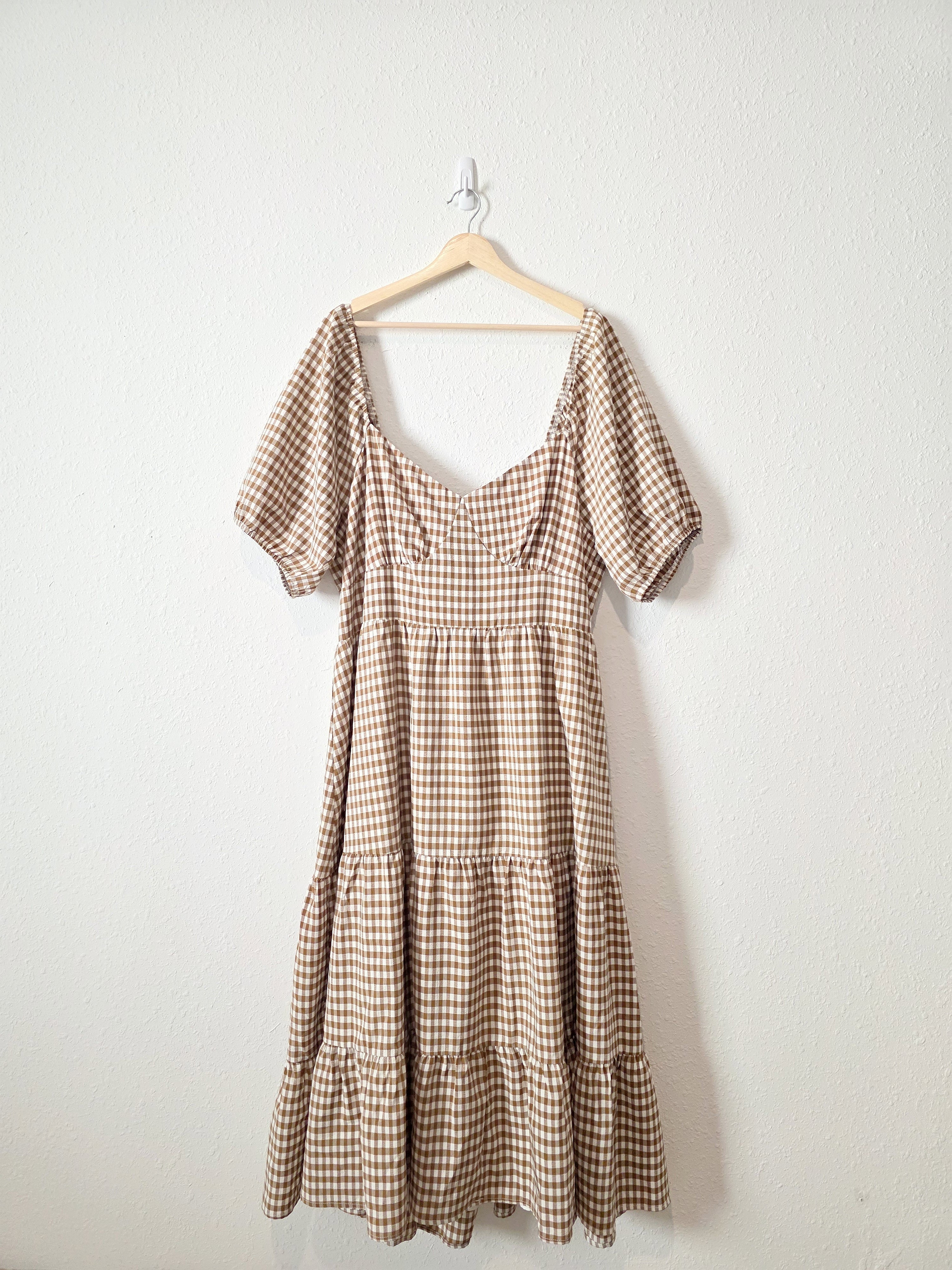 Arula Gingham Midi Dress (3X)