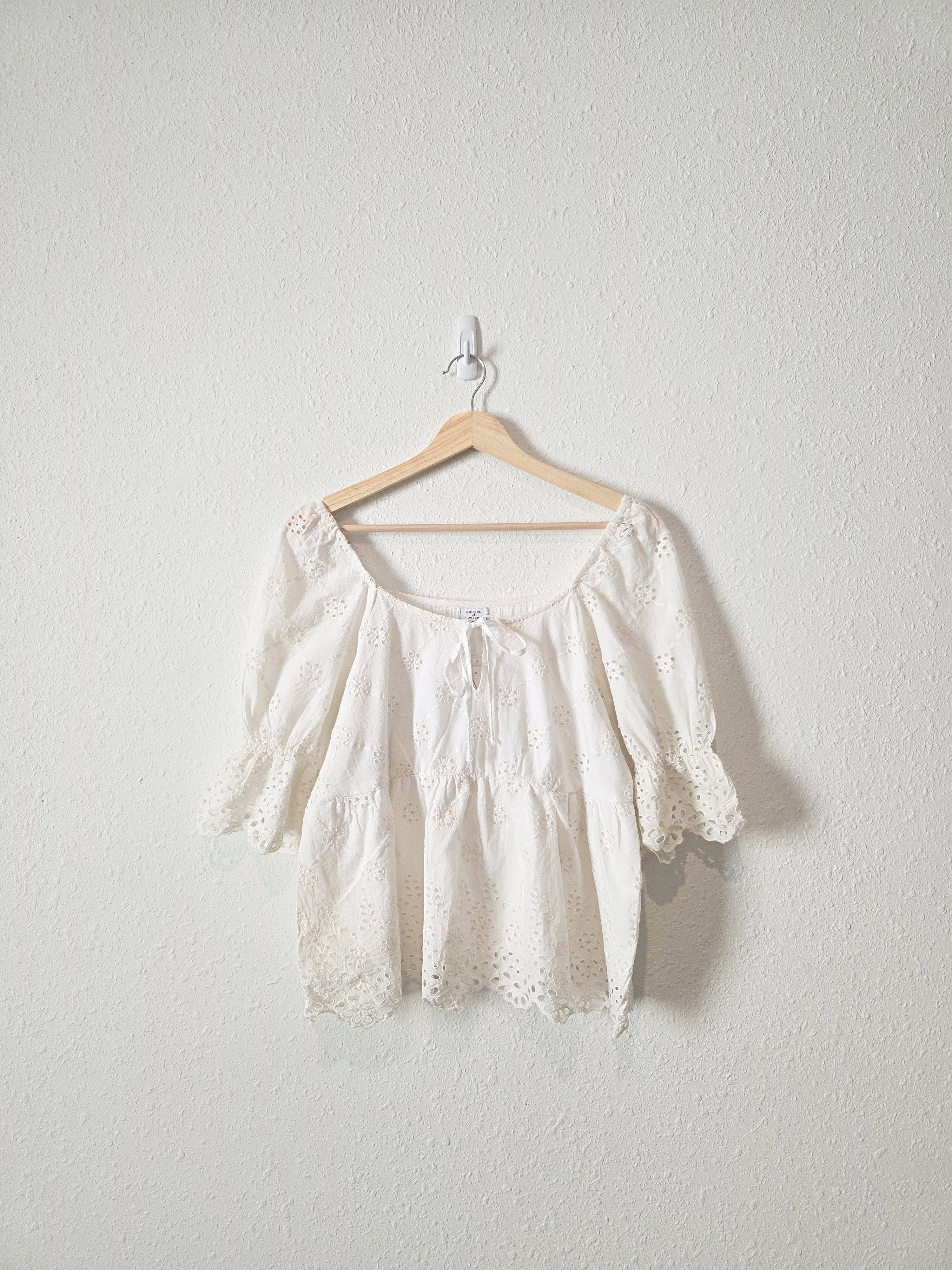 NEW Floral Eyelet Blouse (M)