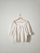 NEW Floral Eyelet Blouse (M)