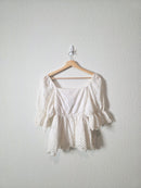 NEW Floral Eyelet Blouse (M)