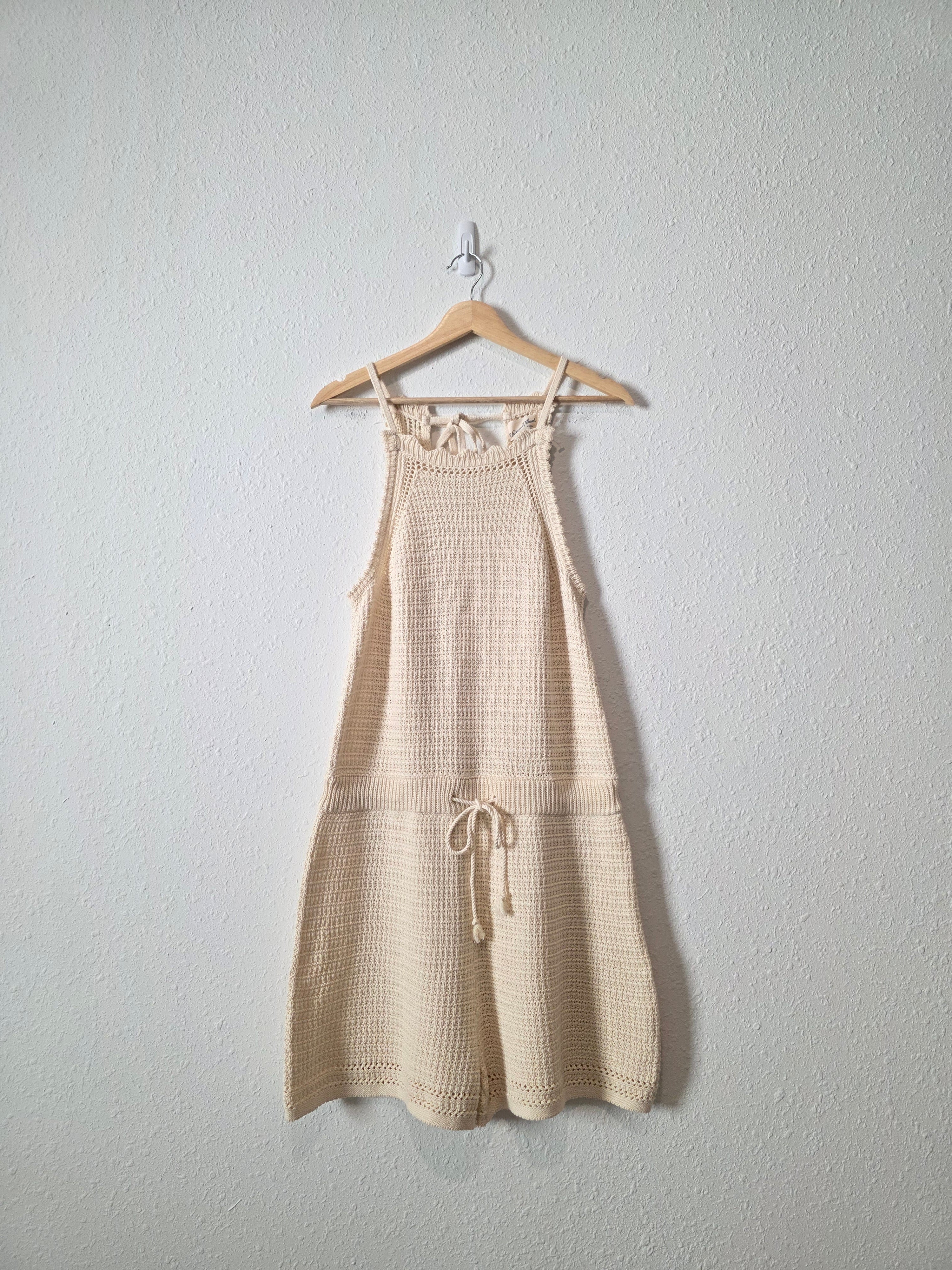 Crochet Knit Cotton Romper (M)