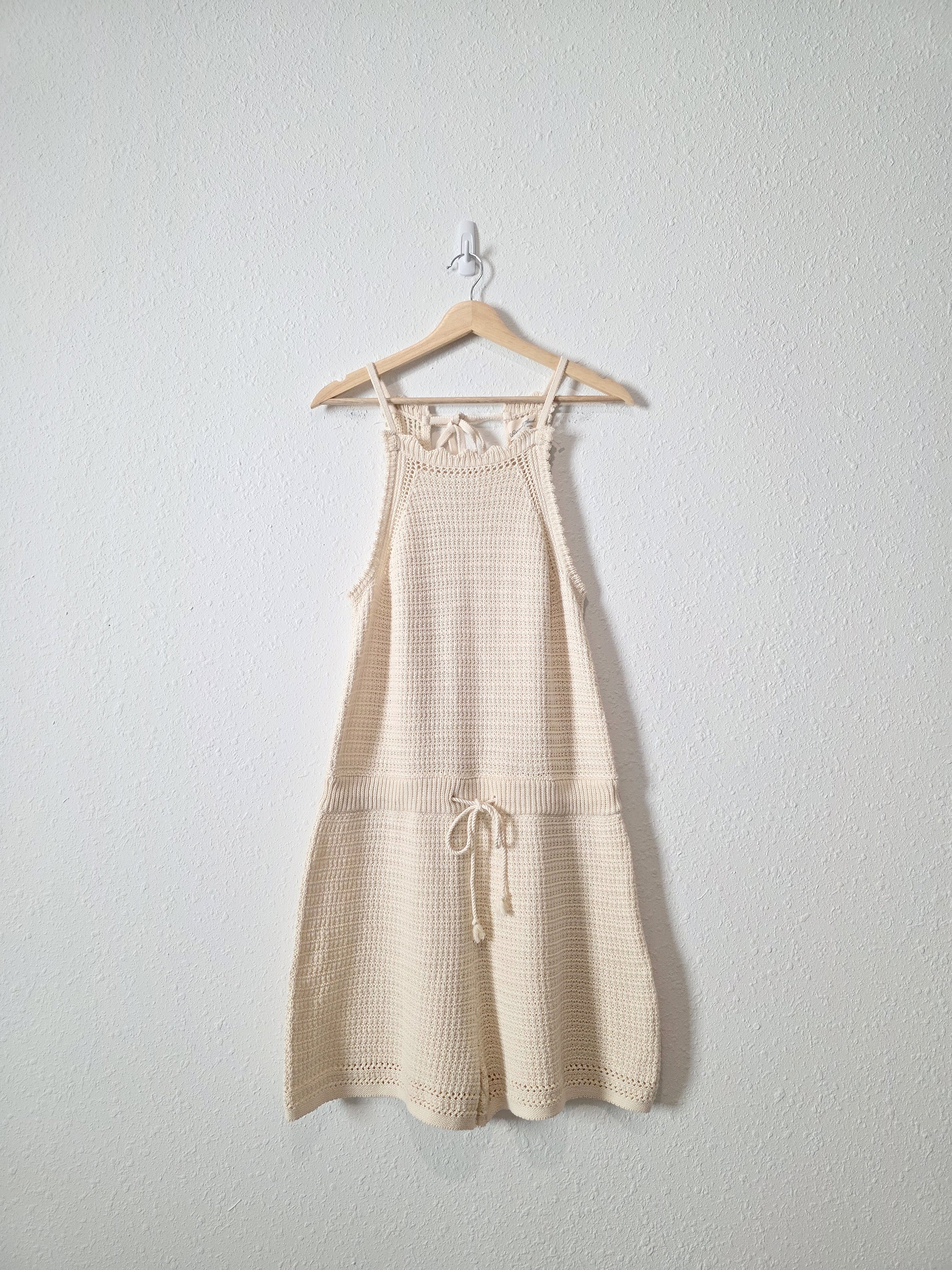 Crochet Knit Cotton Romper (M)