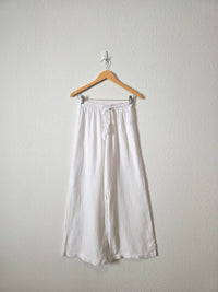Cotton Gauze Wide Leg Pants (S)