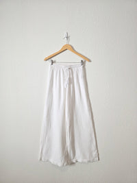 Cotton Gauze Wide Leg Pants (S)