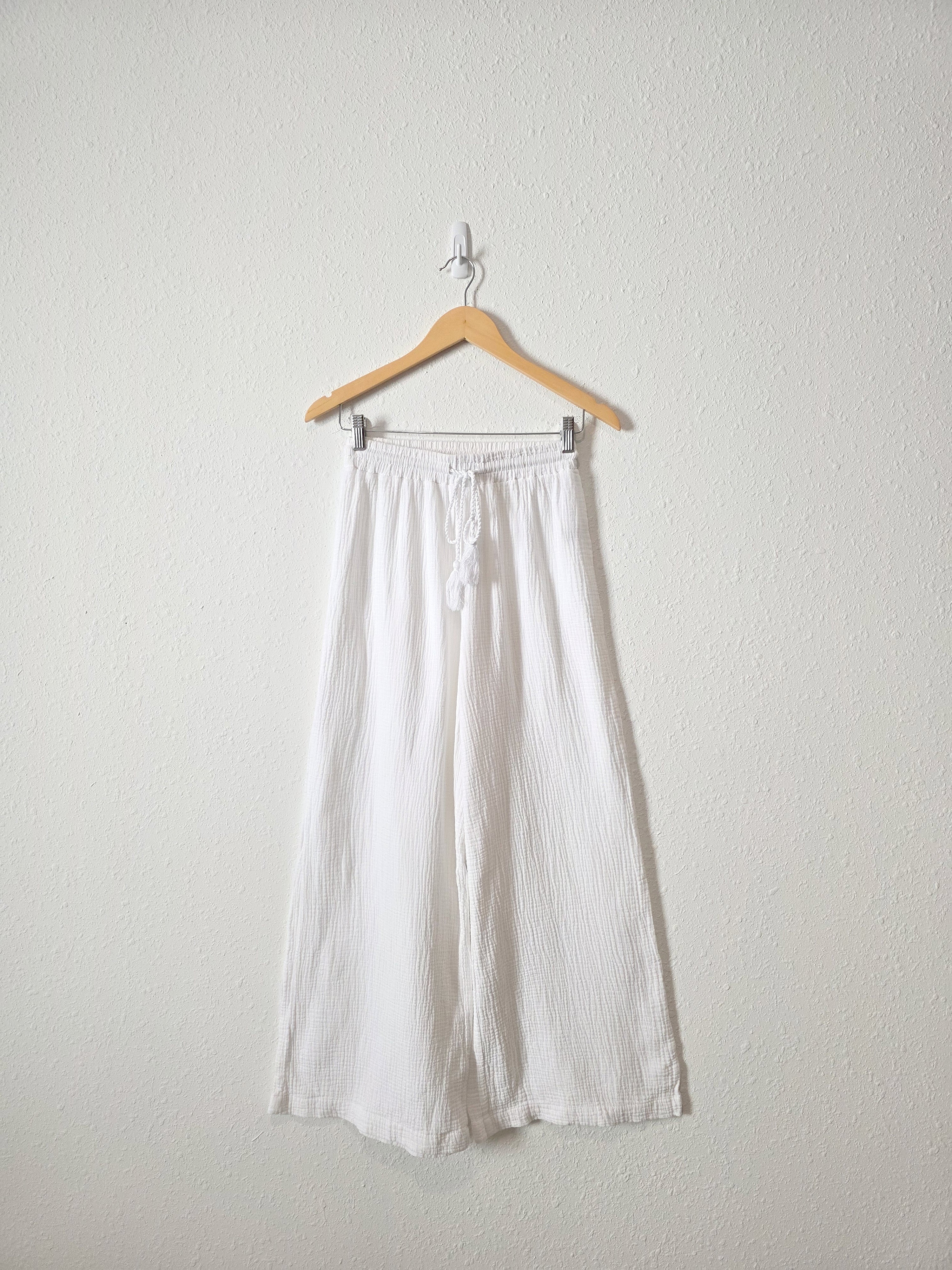 Cotton Gauze Wide Leg Pants (S)