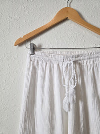 Cotton Gauze Wide Leg Pants (S)