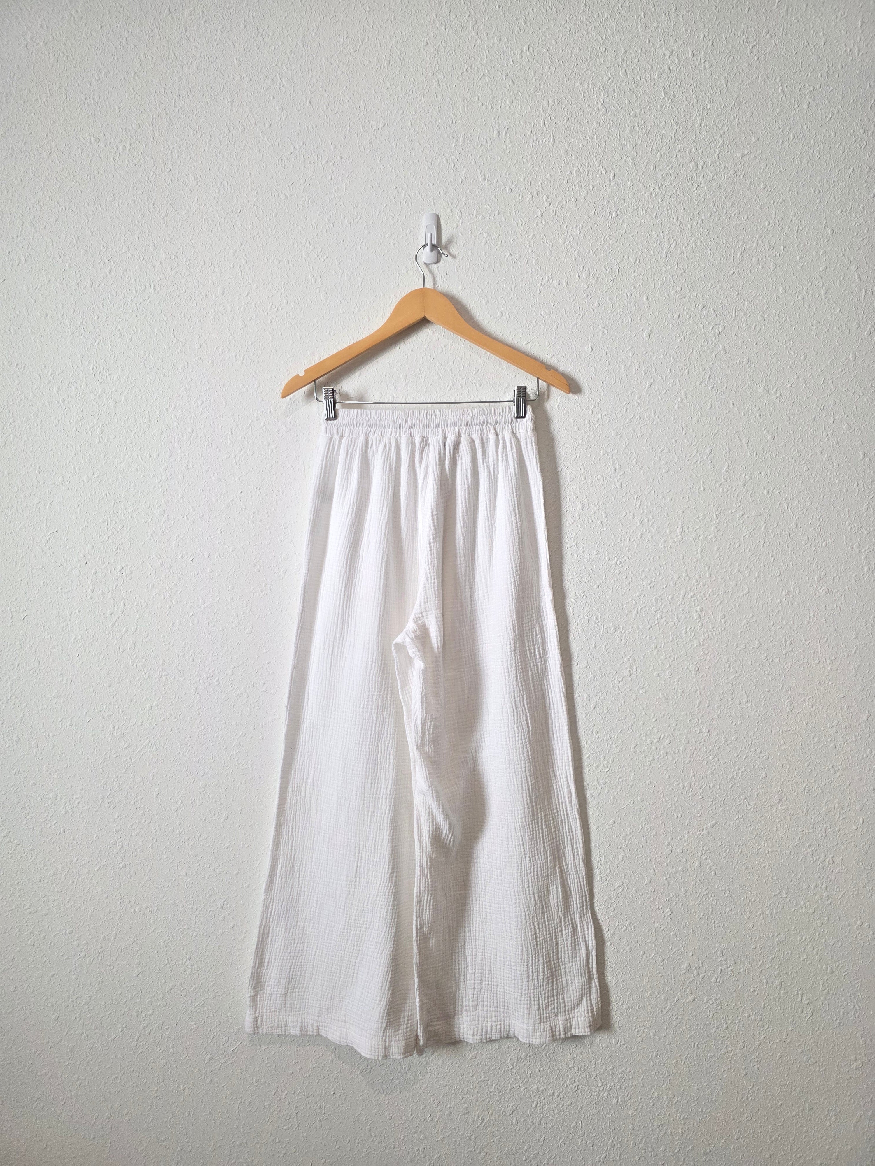 Cotton Gauze Wide Leg Pants (S)
