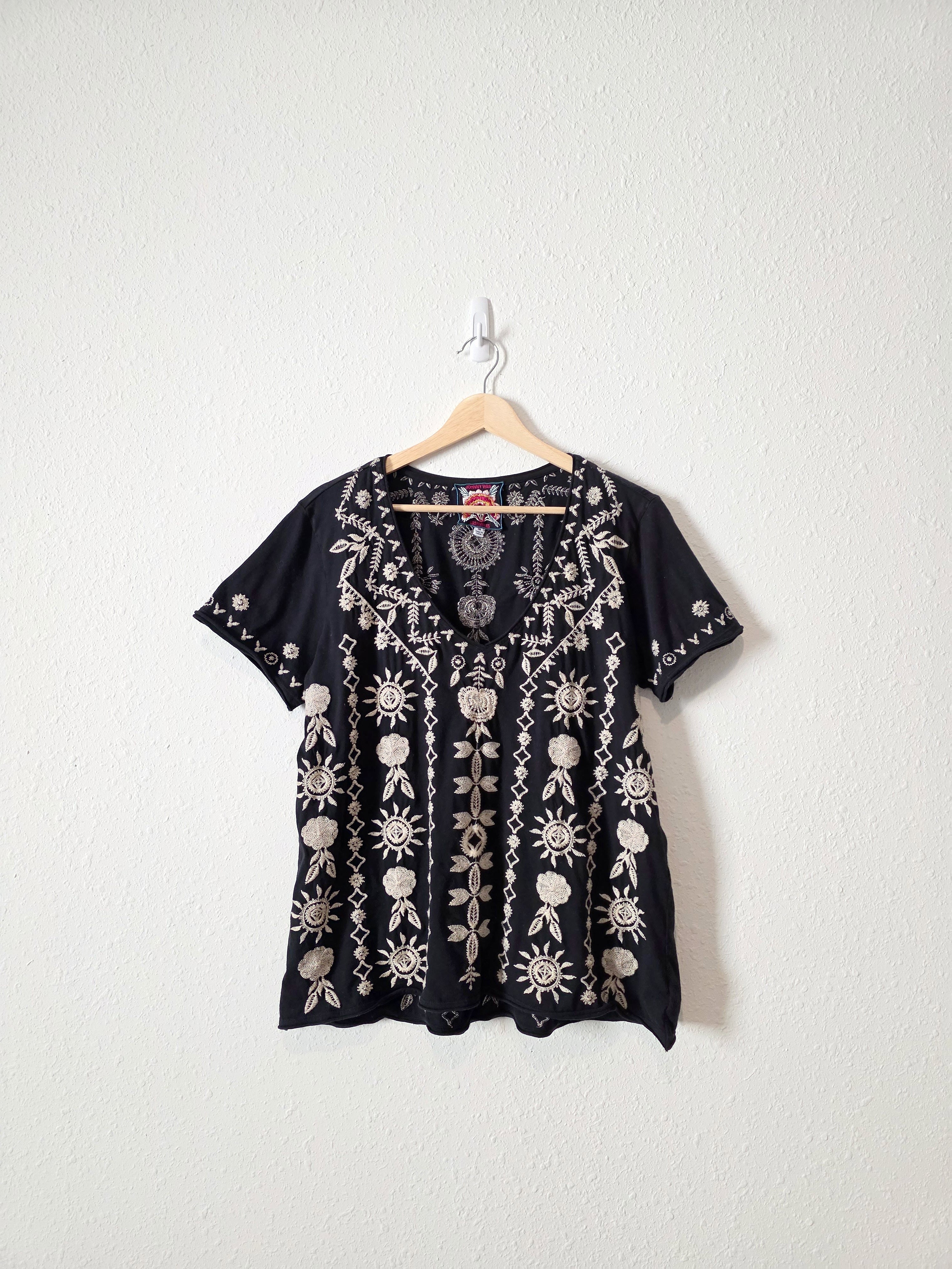 Johnny Was Floral Embroidered Top (M)